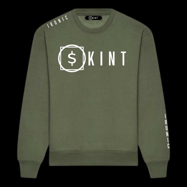 Skint Ironic Sweatshirt [Military Green]