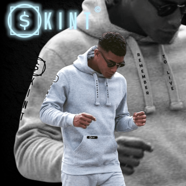 Skint Remember To Live Hoodie [Grey]