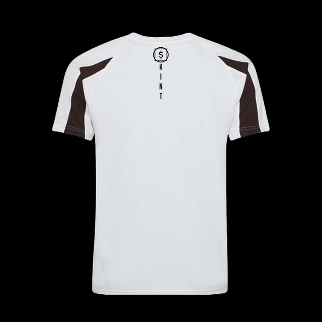 Skint Contrast Performace T shirt [White]