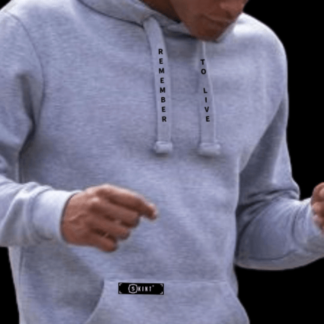 Skint Remember To Live Hoodie [Grey]
