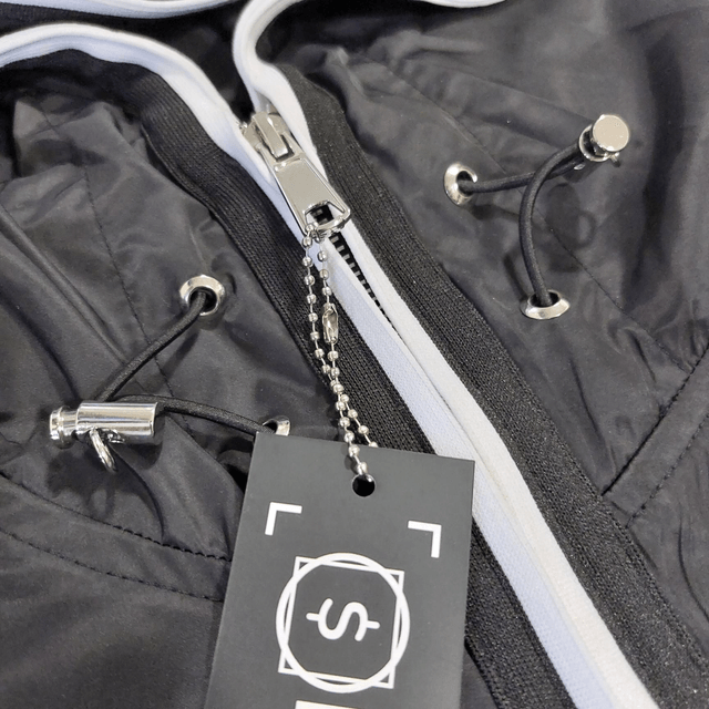 Skint Lightweight Shell Jacket [Black-White]