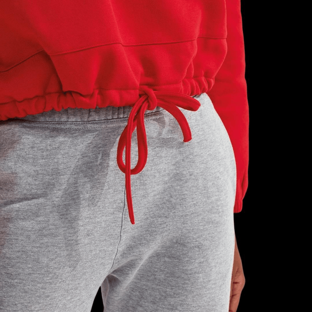 Skint cropped oversized hoodie [red]