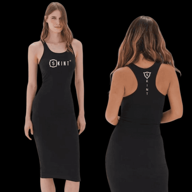 Skint racer back midi dress