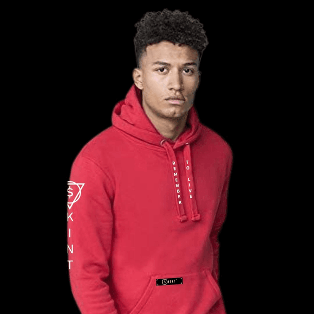 Skint Remember To Live Hoodie [Red]