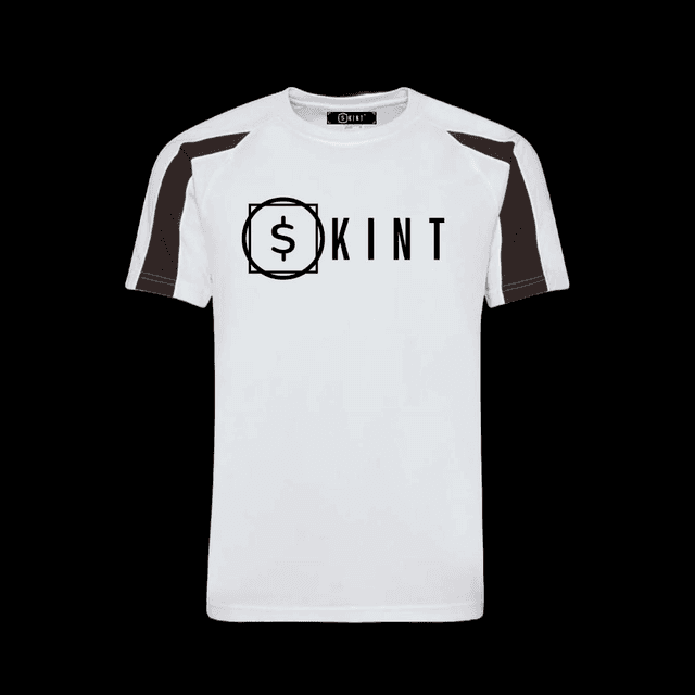 Skint Contrast Performace T shirt [White]